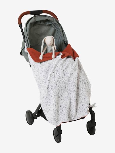 Baby Decke, wendbar Oeko-Tex, personalisierbar - braun/wollweiß wild sahara+wollweiß herzen - 4