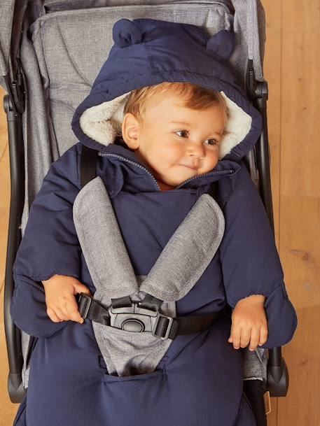 2-in-1 Baby Ausfahrsack / Steppjacke, Recycling-Polyester nachtblau 4