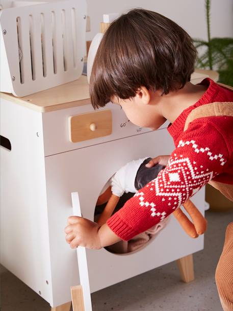 Kinder Waschmaschine und Bügelstation, Holz FSC® - weiß - 2