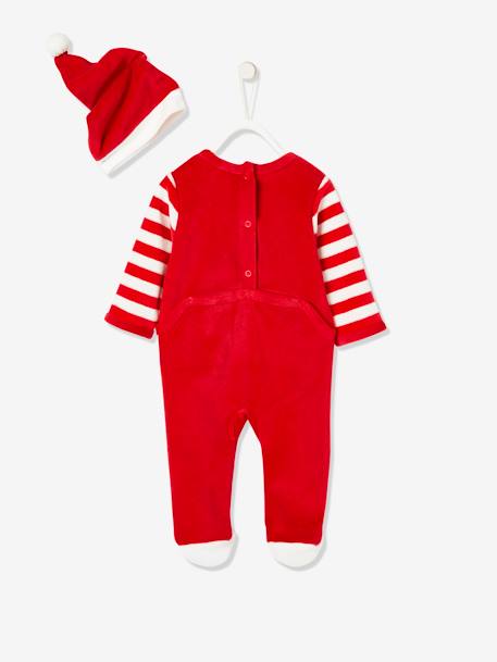 Baby Weihnachts-Geschenkset: Strampler & Mütze rot/weiß rentier 2