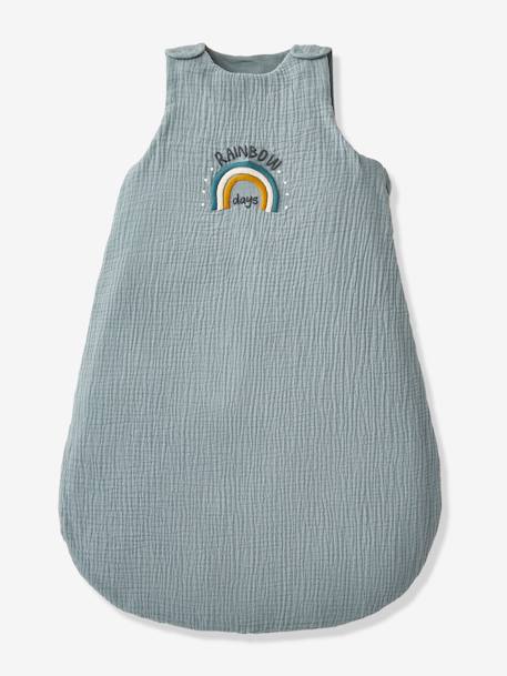 Bio-Kollektion: Baby Sommerschlafsack MINI ZOO - blau - 1