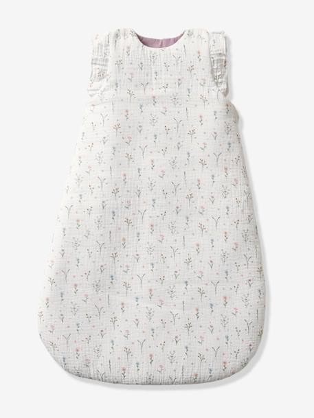 Ärmelloser Baby Schlafsack PROVENCE Oeko-Tex personalisierbar wollweiß/mehrfarbig 3