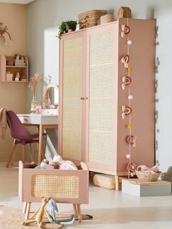 -Kinderzimmer Kleiderschrank POESIE mit Rattan