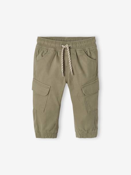 Baby Cargohose Oeko-Tex - blau+khaki - 5