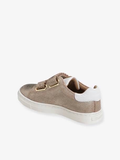 Mädchen Sneakers mit Klettverschluss, Anziehtrick bronze+gold 10