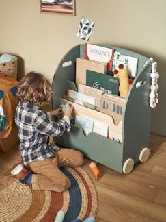 Kinderzimmer-Kinderzimmer Bücherregal mit Rollen SCHOOL