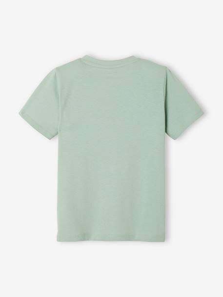 Jungen T-Shirt mit Schriftzug oder Print BASIC Oeko-Tex - aqua+gelb+königsblau+mintgrün+nachtblau+salbeigrün - 2
