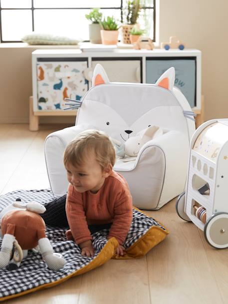 Kinderzimmer Sessel KATZE, personalisierbar grau 2