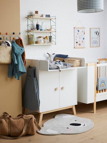 Mitwachsende Baby Wickelkommode GROßER BÄR, Wickelaufsatz abnehmbar weiß 5