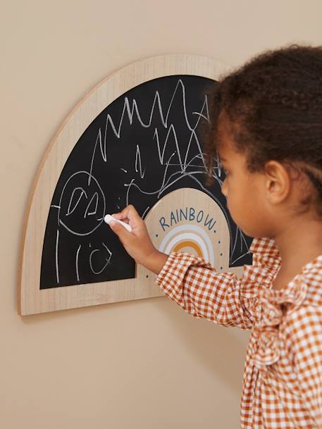 Kinderzimmer Wandtafel REGENBOGEN - natur/schwarz - 5