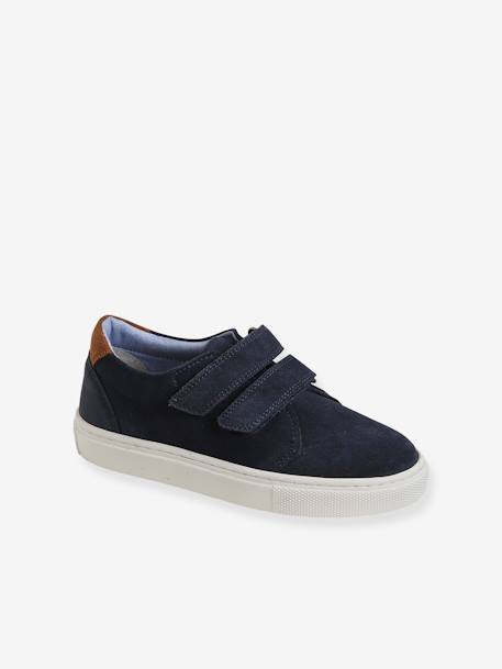 Jungen Sneakers mit Klettverschluss - camelfarben+marine/braun+marine/grün - 9