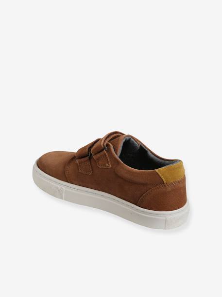 Jungen Sneakers mit Klettverschluss camelfarben+marine/braun+marine/grün 4