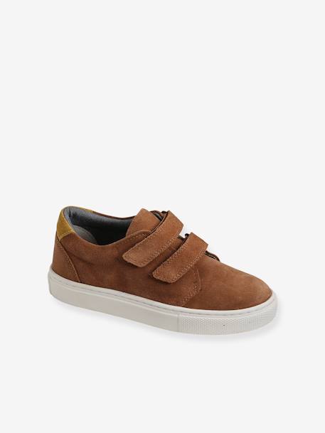 Jungen Sneakers mit Klettverschluss - camelfarben+marine/braun+marine/grün - 1