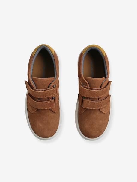 Jungen Sneakers mit Klettverschluss camelfarben+marine/braun+marine/grün 6