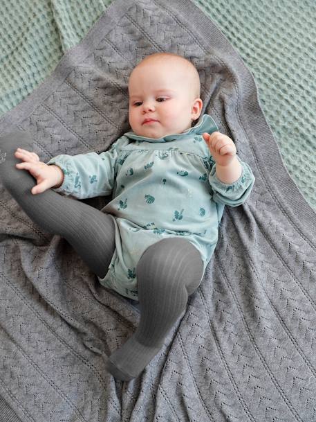 Baby Kurzoverall aus bedrucktem Samt grün 1