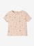 Geripptes Baby T-Shirt mit Blumenprint altrosa bedruckt 1