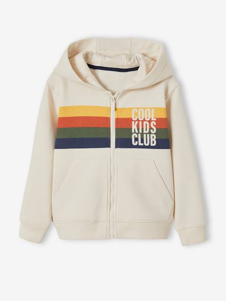 Jungen Kapuzensweatjacke COOL KIDS CLUB Oeko-Tex beige meliert+nachtblau 2