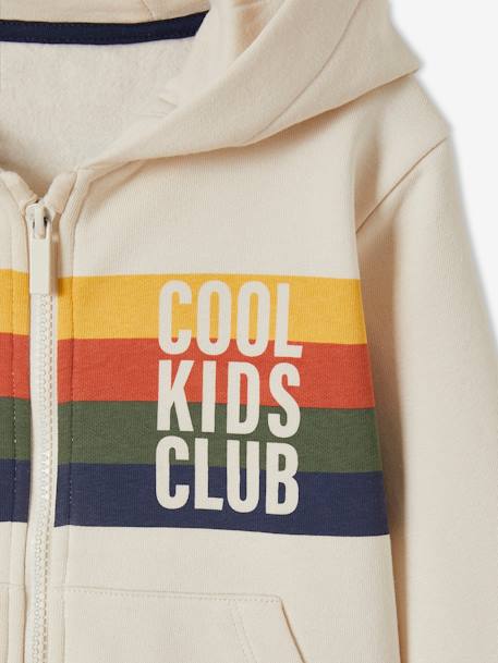 Jungen Kapuzensweatjacke COOL KIDS CLUB Oeko-Tex beige meliert+nachtblau 4