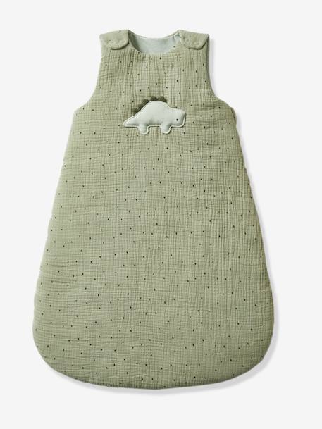 Ärmelloser Baby Schlafsack KLEINER DINO - khaki - 1