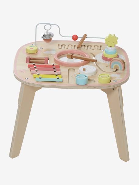 Baby Spieltisch mit Musikinstrumenten, Holz FSC® natur/mehrfarbig+rosa 14