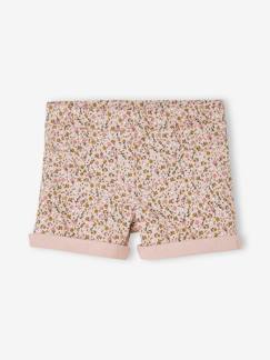 Maedchenkleidung-Mädchen Shorts, Blumen, Bundweite verstellbar