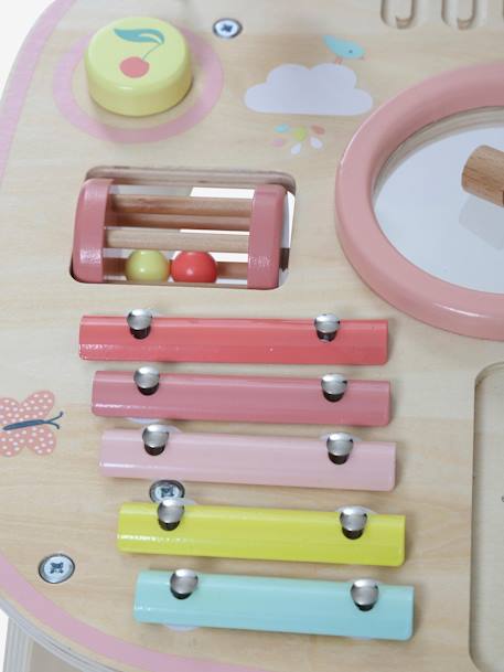 Baby Spieltisch mit Musikinstrumenten, Holz FSC® natur/mehrfarbig+rosa 10