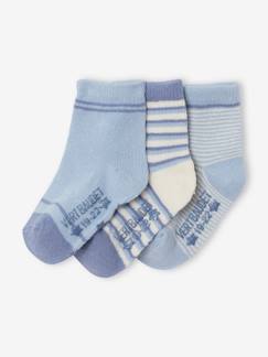 3er-Pack Jungen Baby Socken mit Streifen BASIC Oeko-Tex  [numero-image]