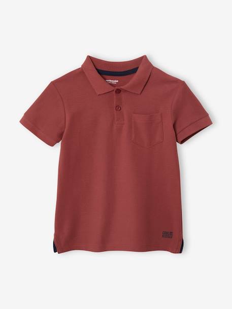 2er-Pack Jungen Poloshirts, Pikee Oeko-Tex - aqua+pack bordeaux/gestreift - 8