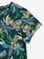 Mädchen Shirtkleid BASIC Oeko-Tex - blau gestreift+dunkelgrün bedruckt tropical+hellrosa+pfirsich+smaragdgrün+wollweiß - 8