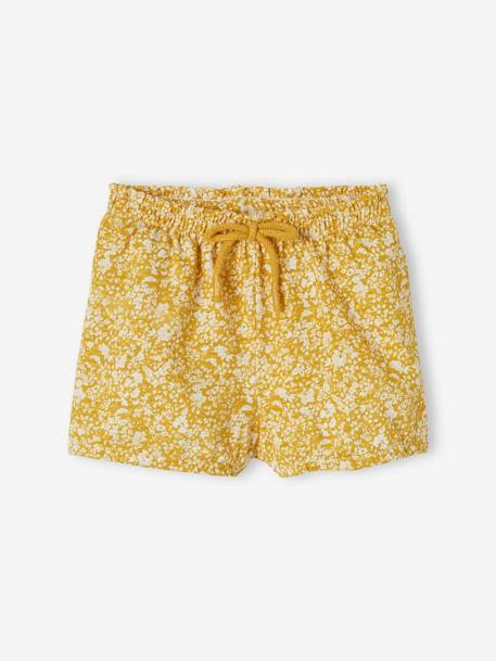 Jersey-Shorts für Mädchen Baby Oeko-Tex - salbeigrün+senfgelb bedruckt+weiß/rot bedruckt - 4