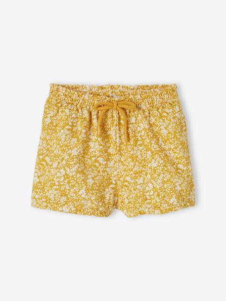 Jersey-Shorts für Mädchen Baby Oeko-Tex salbeigrün+senfgelb bedruckt+weiß/rot bedruckt 4