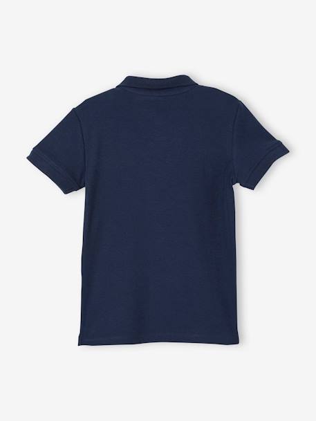 Jungen Poloshirt, kurze Ärmel Oeko-Tex blau+grau meliert+graugrün+hellblau+hellgelb+marine+rot+weiß 20