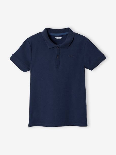 Jungen Poloshirt, kurze Ärmel Oeko-Tex blau+grau meliert+graugrün+hellblau+hellgelb+marine+rot+weiß 19