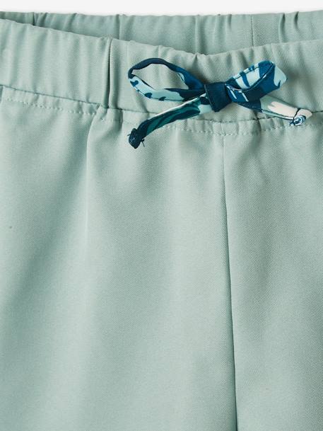 Mädchen Sport-Shorts mit geblümtem Einsatz aquamarin 6