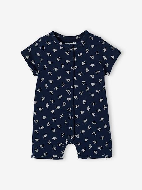 2er-Pack Jungen Baby Kurzoveralls Oeko-Tex pack wollweiß 3