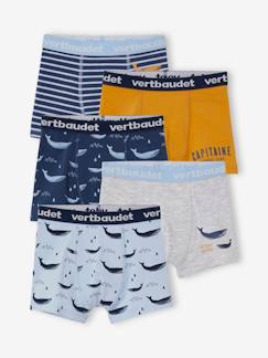 Jungenkleidung-5er-Pack Jungen Boxershorts, Wale Oeko-Tex