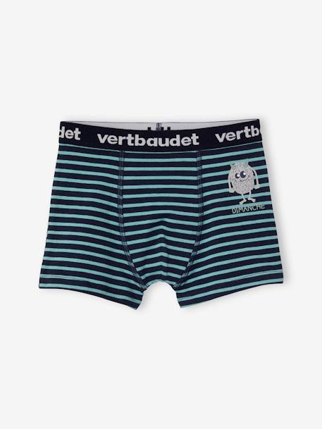 7er-Pack Jungen Boxershorts, Monster Oeko-Tex pack dunkelgrün/gelb gestreift 8