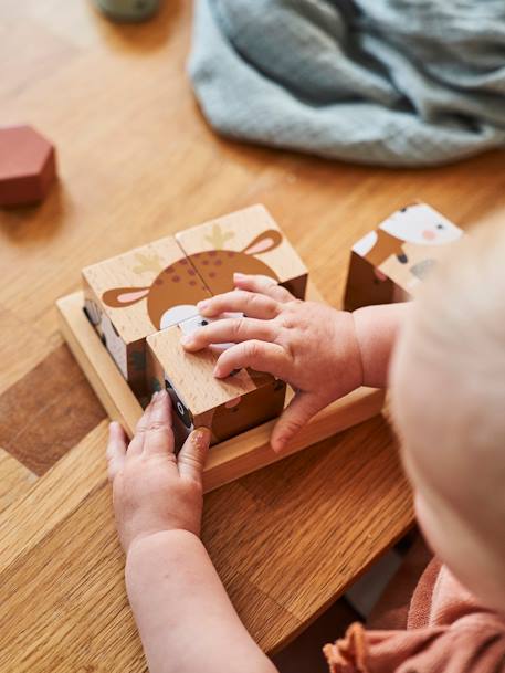 Baby Würfelpuzzle MÄRCHENWALD, Holz FSC® mehrfarbig 2