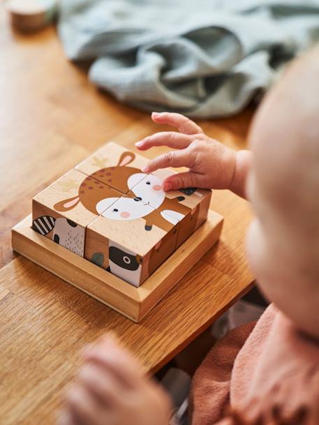 Baby Würfelpuzzle MÄRCHENWALD, Holz FSC® mehrfarbig 1