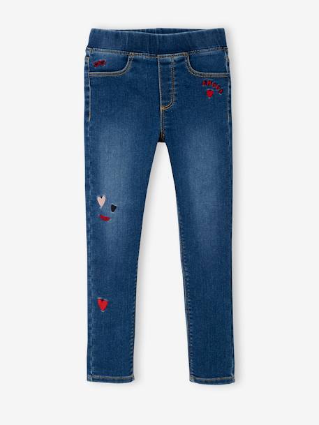 Mädchen Treggings, Jeans-Optik - blue stone+double stone+grau - 2