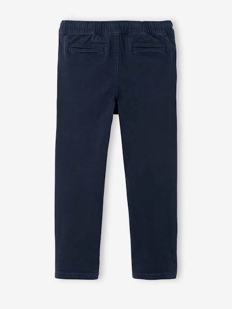 Jungen Chinohose mit Schlupfbund Oeko-Tex grün+nachtblau 17