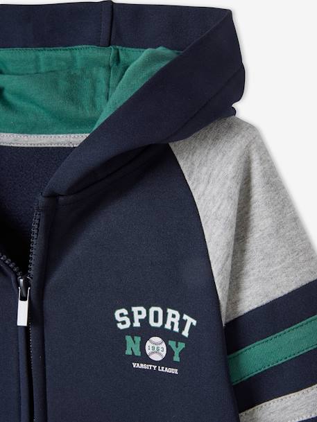 Jungen Sportjacke mit Kapuze - dunkelblau - 4