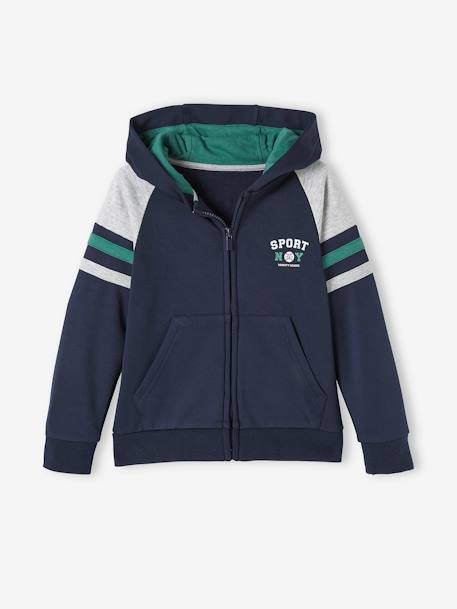 Jungen Sportjacke mit Kapuze - dunkelblau - 2