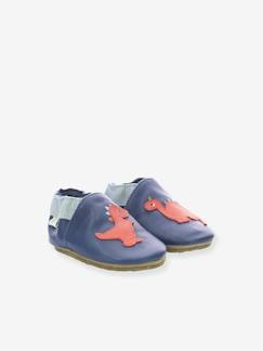 Kinderschuhe-Babyschuhe-Hausschuhe-Baby Krabbelschuhe, Hausschuhe DINO TIME ROBEEZ, pflanzlich gegerbtes Leder