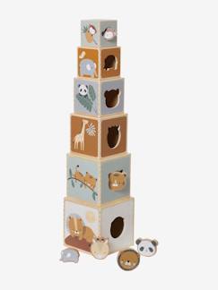 -Baby Stapelturm mit Steckspiel aus Holz FSC®