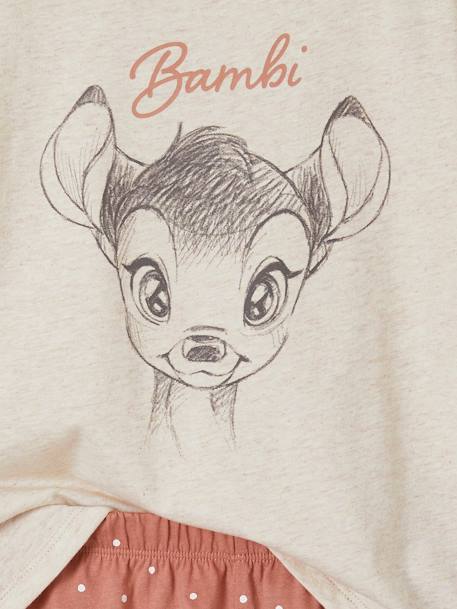 Kurzer Kinder Schlafanzug Disney BAMBI beige meliert 5