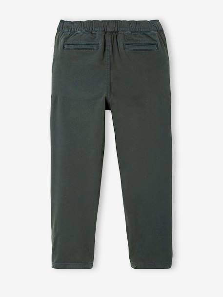 Jungen Chinohose mit Schlupfbund Oeko-Tex grün+nachtblau 4