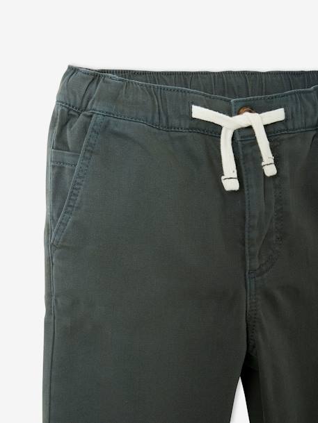 Jungen Chinohose mit Schlupfbund Oeko-Tex grün+nachtblau 5