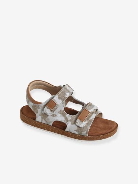 Jungen Sandalen - grau+marine/hellbraun+taupe - 1