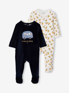 2er-Pack Jungen Baby Samt-Strampler Oeko-Tex  [numero-image]